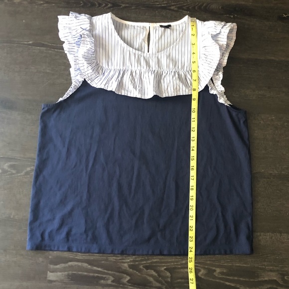 J. Crew Striped Ruffles Top - Picture 7 of 10